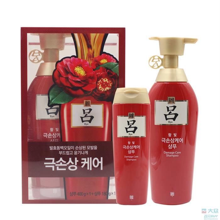 韩国爱茉莉红吕洗发水套装(损伤修复) 加180ml