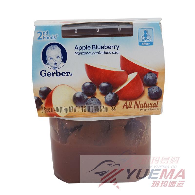 美国进口婴儿水果泥-嘉宝Gerber 婴儿辅食2阶段水果泥 两杯装组合装 198g 美国进口婴儿水果泥-嘉宝Gerber 婴儿辅食2阶段水果泥 两杯装组合装 198g