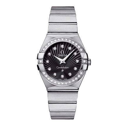 瑞士手表  欧米茄Omega手表女 石英表 钢带 123.15.27.60.51.001