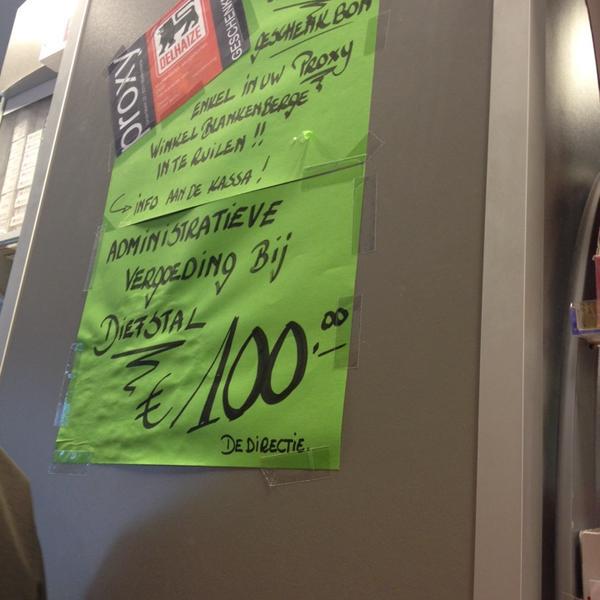 Photo taken at Proxy Delhaize by Claudia P. on 11/9/2013