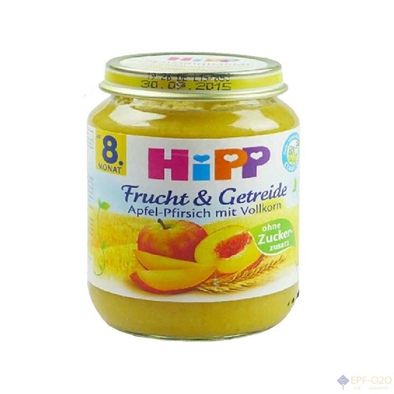 Hipp喜宝 全麦苹果桃泥 8个月以上婴儿辅食 190g