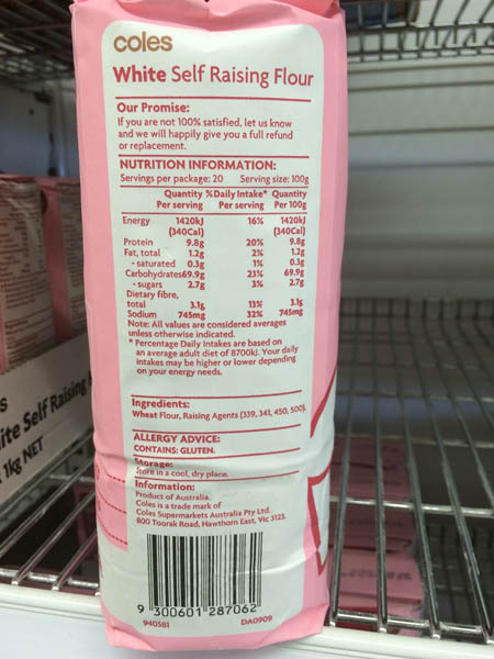 澳大利亚原装进口面粉-Coles白色高品质面粉2kg 澳大利亚原装进口面粉-Coles白色高品质面粉2kg