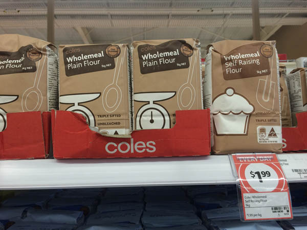 澳大利亚进口全麦面粉-Coles全麦面粉1kg