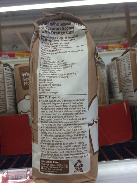 澳大利亚进口全麦面粉-Coles全麦面粉1kg