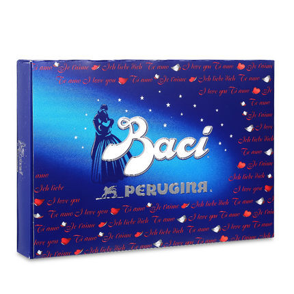 意大利原装进口Baci情人夹心黑巧克力方形礼盒装生日礼品 171G/盒