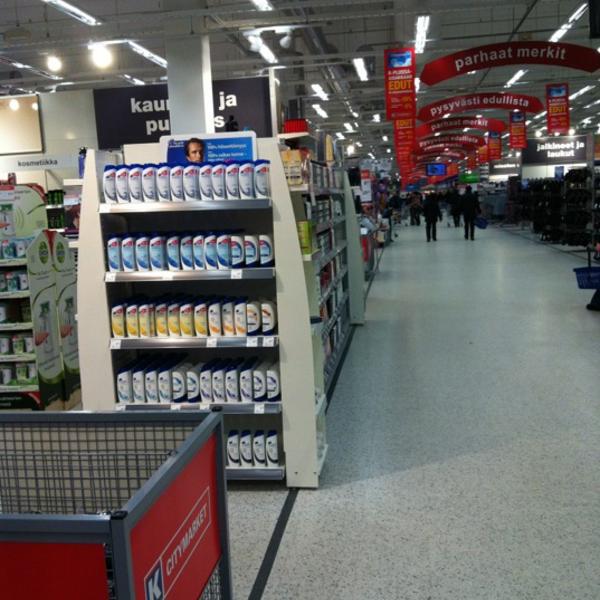 Photo taken at K-citymarket by Juho T. on 2/24/2012-西南芬兰区图尔库马裤拉路150 Photo taken at K-citymarket by Juho T. on 2/24/2012