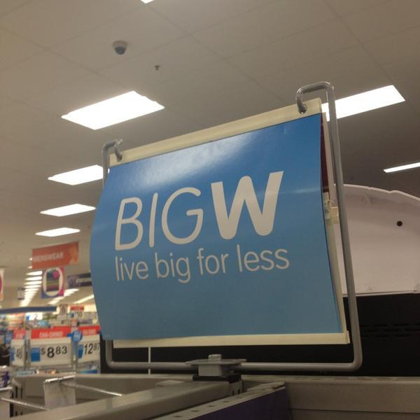 Photo taken at Big W by Tegan S. on 2/19/2013