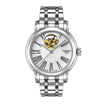 新品全球联保瑞士天梭心媛系列手表机械女表T050.207.11.033.00