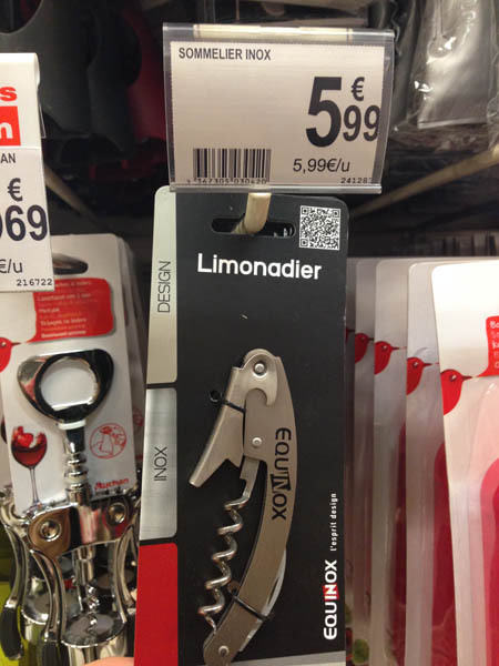 limonadier纯钢红酒开瓶器