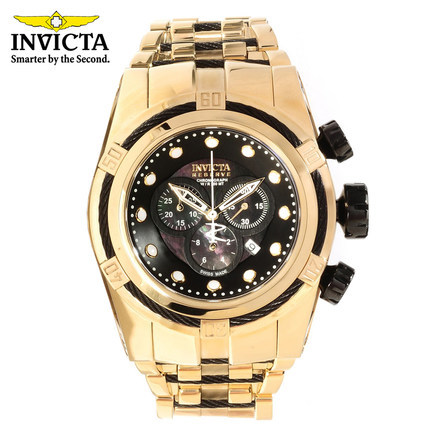 INVICTA大表盘商务石英手表男士防水蓝宝石不锈钢表带香港直邮