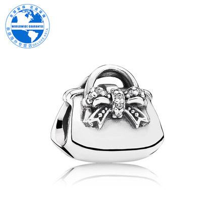 PANDORA/潘多拉 正品时尚女士精美银色手提带形串饰791534CZ