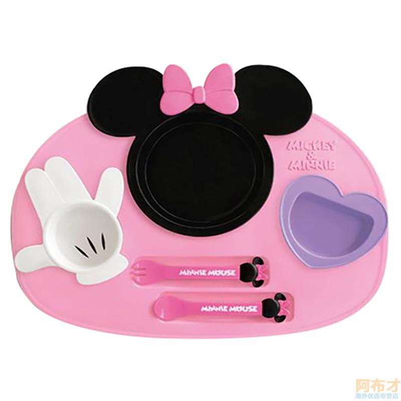 日本进口幼儿餐具套装-锦化成 幼儿午餐托盘 宝宝餐具 6件套 米妮图案 日本进口幼儿餐具套装-锦化成 幼儿午餐托盘 宝宝餐具 6件套 米妮图案