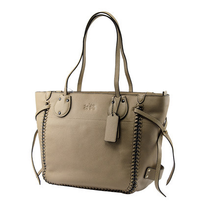 COACH/蔻驰正品女士新款裸色金属拼皮装饰手提单肩包34398-QBNUD COACH/蔻驰正品女士新款裸色金属拼皮装饰手提单肩包34398-QBNUD