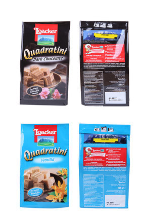 意大利原装 进口威化饼干LOACKER莱家榛子巧克力香草咖啡口味125g