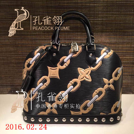 Louis Vuitton路易威登lv女包16春款小号印花贝壳包手提包M42482 Louis Vuitton路易威登lv女包16春款小号印花贝壳包手提包M42482