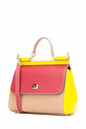 Dolce   Gabbana/Sicily 中号拼色手提包 Dolce   Gabbana/Sicily 中号拼色手提包