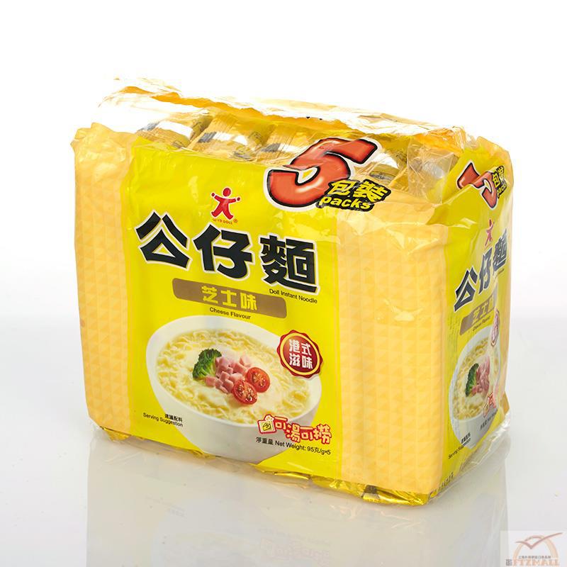港式公仔面-Doll Instant Noodle 公仔面 芝士味95g*5包装