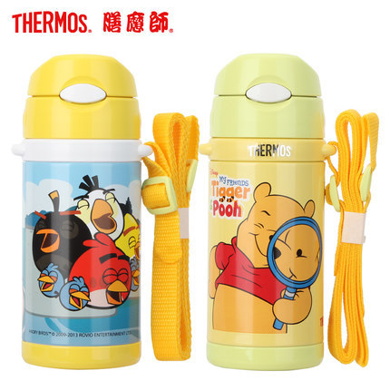 Thermos膳魔师不锈钢儿童吸管保温杯FEQ-400海外维尼熊愤怒的小鸟 Thermos膳魔师不锈钢儿童吸管保温杯FEQ-400海外维尼熊愤怒的小鸟