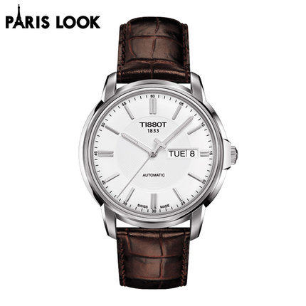 天梭 tissot 法国正品直邮 男士棕色 手表 T0654301603100
