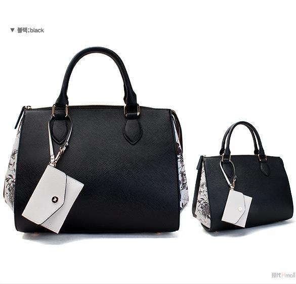 McLaNEE 手提包斜背包潮流女包(黑色)