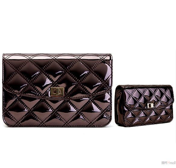 McLaNEE 斜背包潮流女包(茶色)