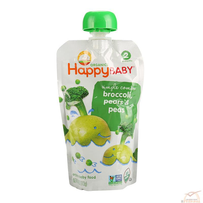 HAPPY BABY禧贝 西兰花梨子豌豆泥2段(6个月) 113克(4安士)/包