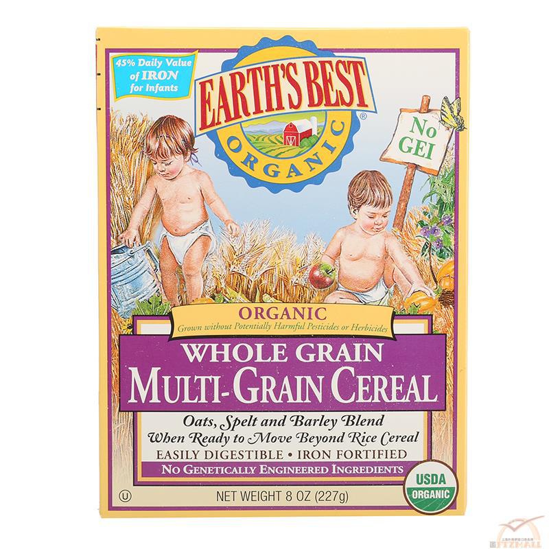 EARTH S BEST 爱思贝 婴儿高铁全燕麦混合谷物米粉(9个月以上) 227克(8安士)/盒