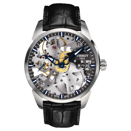 新品瑞士天梭天匠镂空系列自动机械男表T070.405.16.411.00 正品