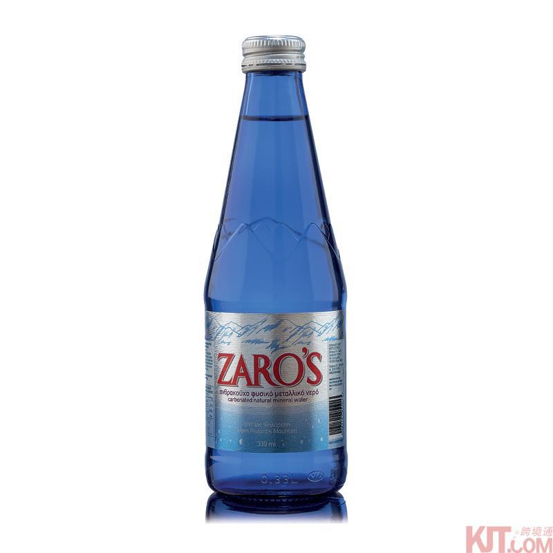 【特价清仓】希腊原装 扎罗斯(ZAROS) 天然气泡矿泉水 330mL 6瓶起售 【特价清仓】希腊原装 扎罗斯(ZAROS) 天然气泡矿泉水 330mL 6瓶起售