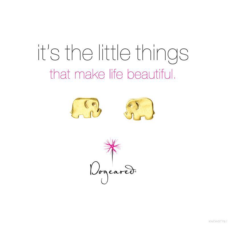 美国Dogeared多琪儿 幸运小象注金耳钉耳环3SG-GZ00-031000