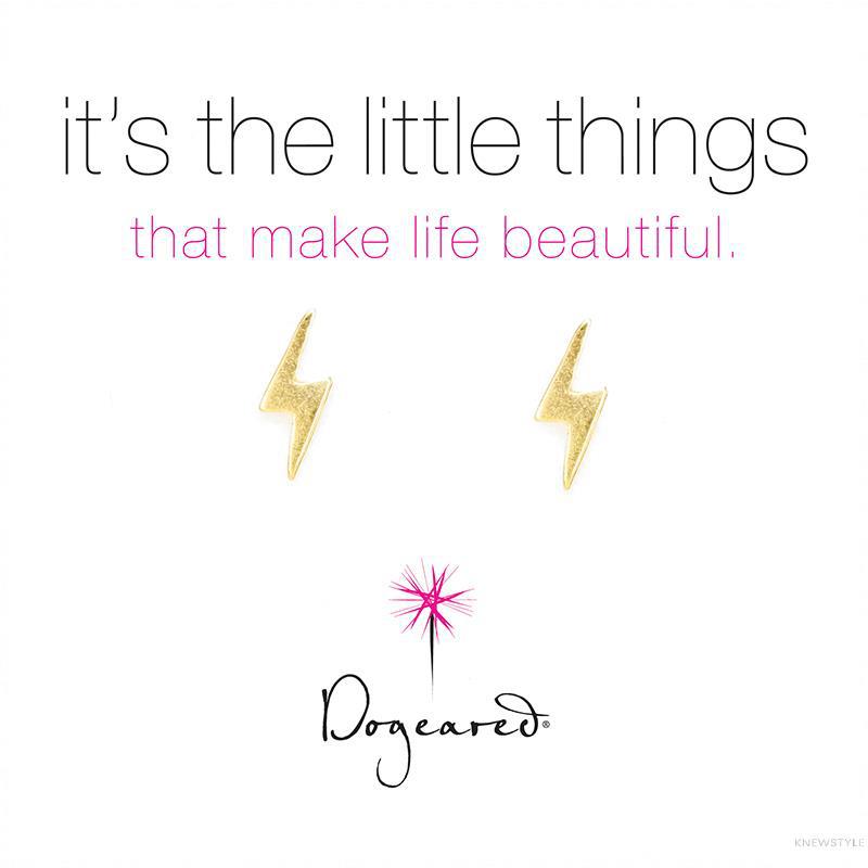 美国Dogeared多琪儿 闪电注金耳钉耳环3SG-GZ00-050500