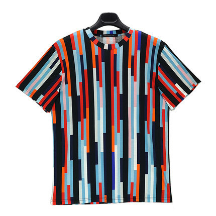 正品 CHRISTOPHER KANE 16春夏男士幻彩条纹短袖T恤 TS219 S6J68 正品 CHRISTOPHER KANE 16春夏男士幻彩条纹短袖T恤 TS219 S6J68