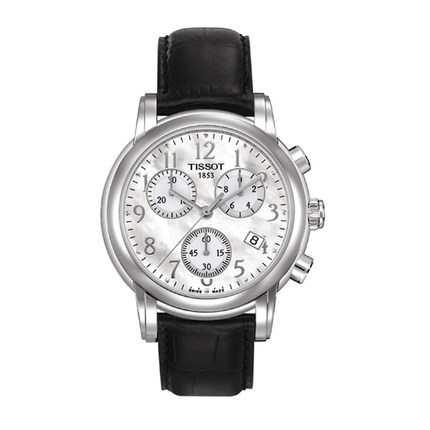 全球联保天梭TISSOT-韵驰女表T050.217.16.112.00 女士皮带石英表