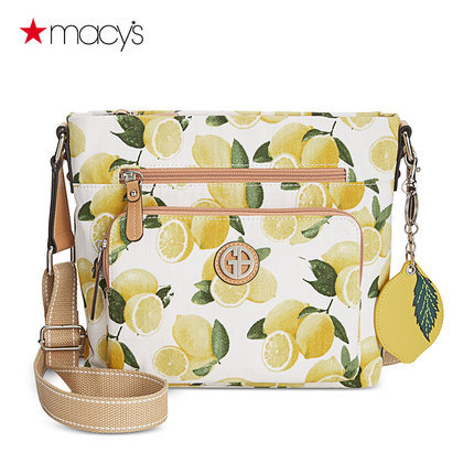 Macy's女士水果印花小斜挎包帆布单肩包Giani Bernini2612768276