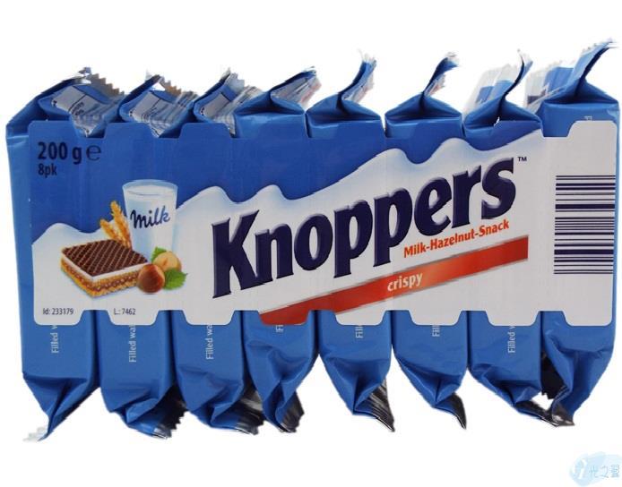 Knoppers 牛奶榛子巧克力威化饼干 200g Knoppers 牛奶榛子巧克力威化饼干 200g