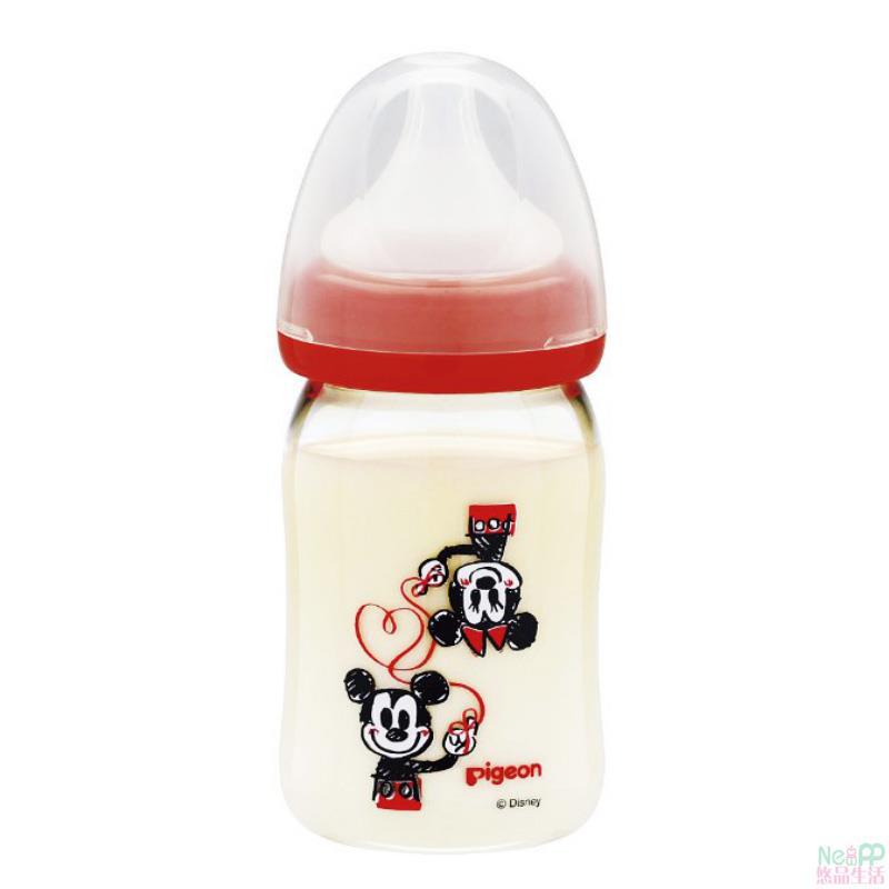 日本贝亲Pigeon 母乳实感宽口径PPSU奶瓶 米奇米妮 160ML 日本贝亲Pigeon 母乳实感宽口径PPSU奶瓶 米奇米妮 160ML