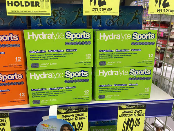 澳大利亚进口柠檬青柠汁-Hydralyte sports运动型柠檬青柠汁12袋