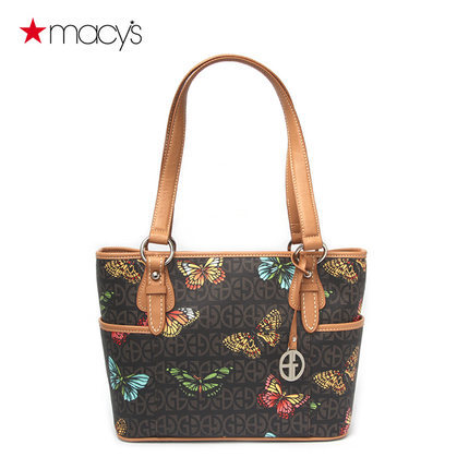 Macy's女士经典蝴蝶结印花托特包手提包Giani Bernini2612710596 Macy's女士经典蝴蝶结印花托特包手提包Giani Bernini2612710596