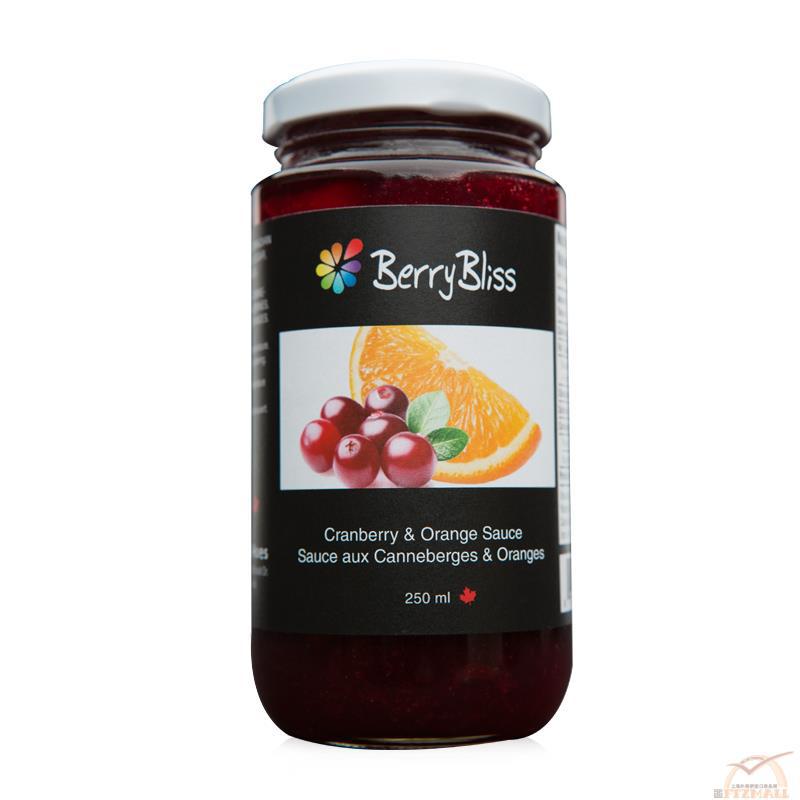 BerryBliss贝瑞布利斯 橙子蔓越莓果酱 /瓶