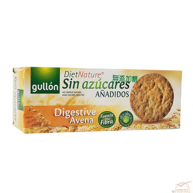 Gullon无添加糖燕麦消化饼410克