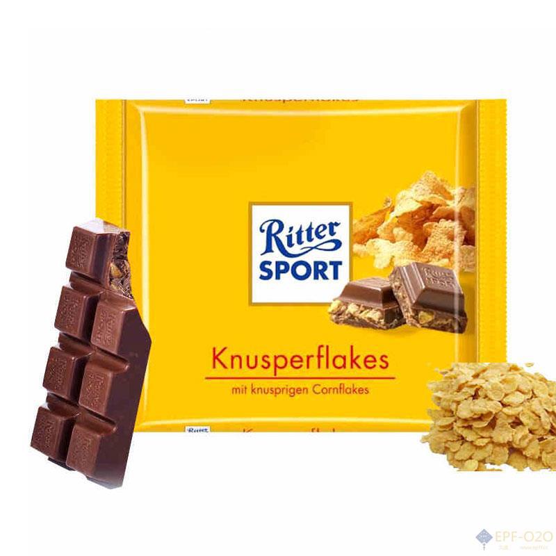 RitterSport瑞特斯波德 酥脆麦片巧克力100g