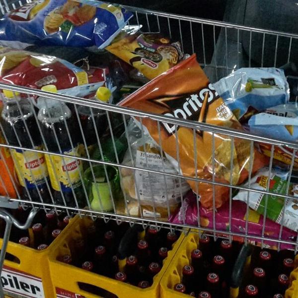 Photo taken at Colruyt by Sally D. on 2/13/2015