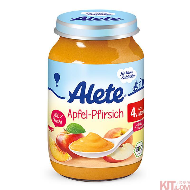【BABIES Coming】德国Alete爱儿特苹果桃子泥190g 四个月以上