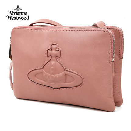 Vivienne Westwood/薇薇安威斯特伍德 皮粉色双层logo饰单肩包 Vivienne Westwood/薇薇安威斯特伍德 皮粉色双层logo饰单肩包