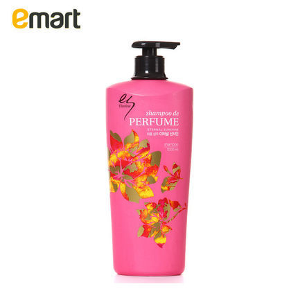 EMART 韩国进口Elastine ES玫瑰香水洗发水1000g 无硅油持久留香