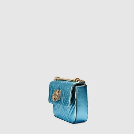 美国直邮 Gucci/古奇 gucci2812金属色猫头链条包女单肩包 美国直邮 Gucci/古奇 gucci2812金属色猫头链条包女单肩包