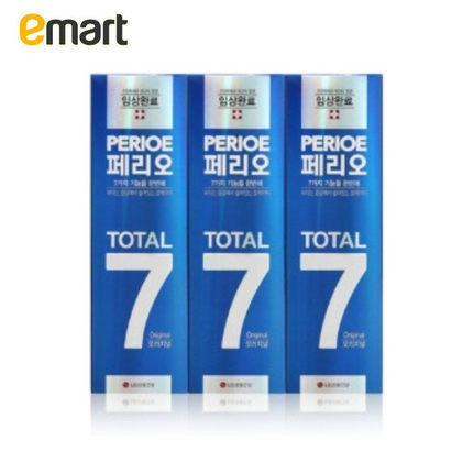 EMART易买得 韩国LG perioe total7牙膏120g*3 天然抑菌消除口臭