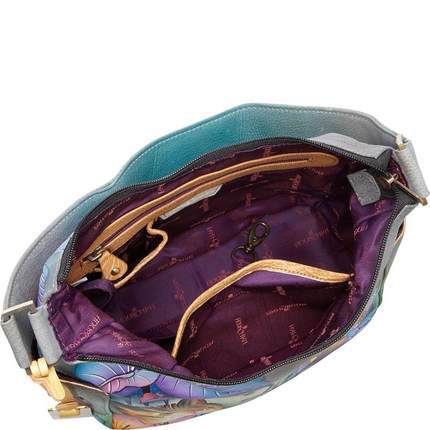 美国直邮 Anuschka CT39-83141女单肩包可爱猫咪印花逛街包新月包 美国直邮 Anuschka CT39-83141女单肩包可爱猫咪印花逛街包新月包