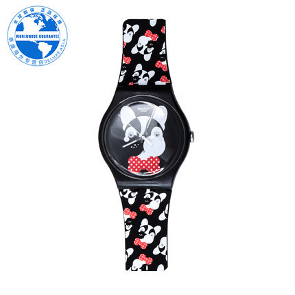 Swatch/斯沃琪 正品矽膠手表 休闲女士石英腕表SUOB115