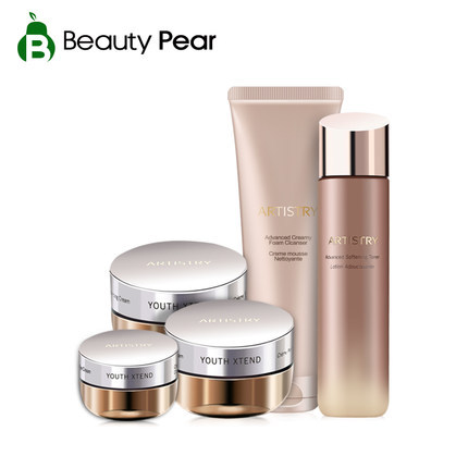 美国安利恒时雅姿化妆品凝颜套装五件护肤套装润泽型日霜晚霜眼霜